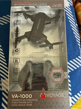 Voyage Aeronautics VA-1000 Compact Black Drone with HD Streaming